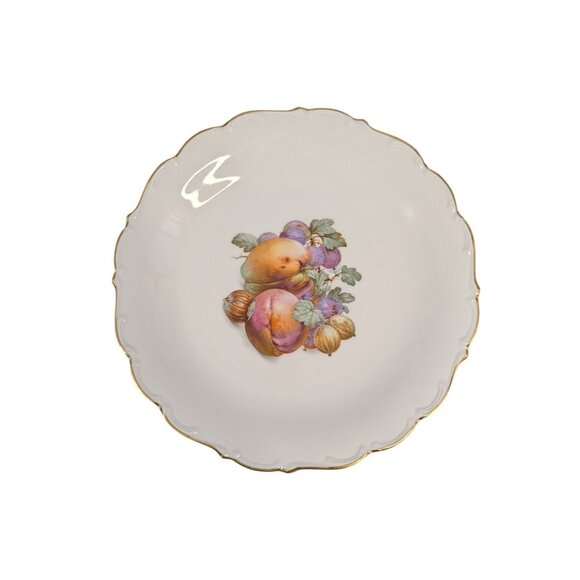 Vintage Bavarian Fruit Design Plate Gold Trim Bavaria Schumann Germany 56 - Picture 1 of 10